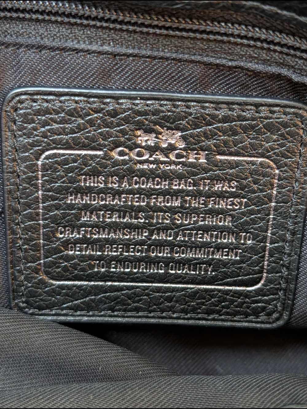 Coach Mercer Gun Metal Black Bandana Rivets Satchel EUC - Picture 13 of 14